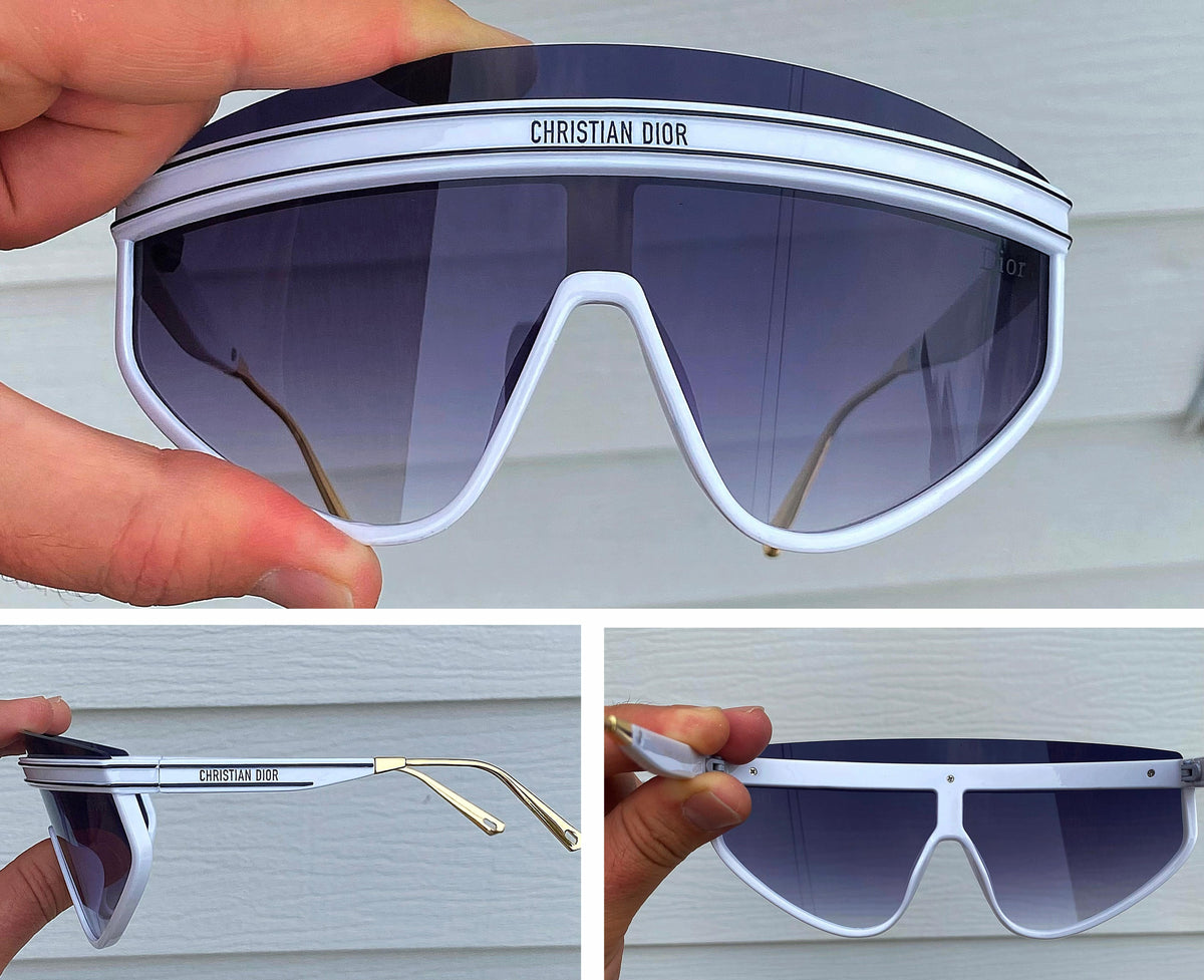 PURPLE OVERSIZED MIRRORED SUNGLASSES
