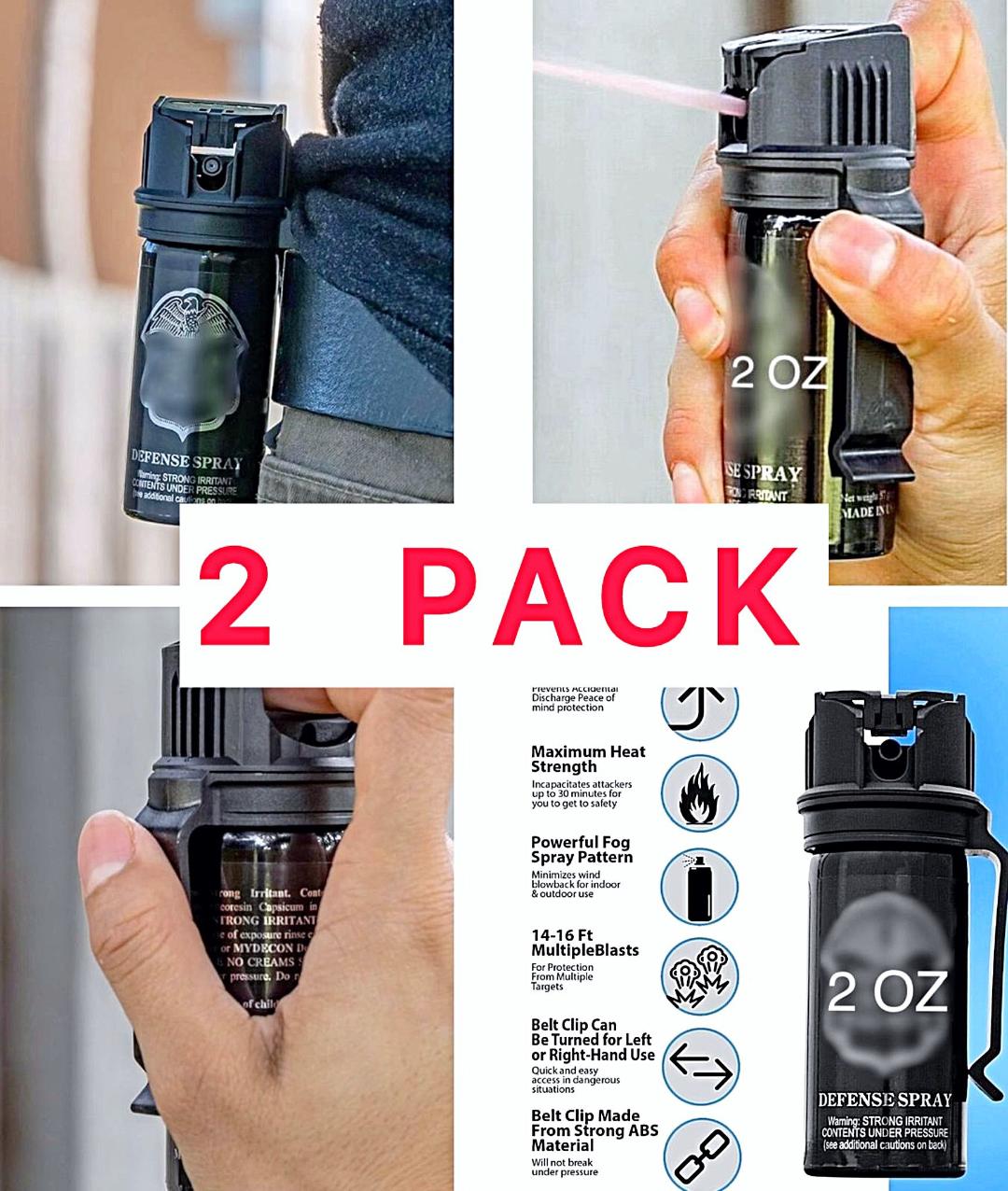 2 PACK -- 2 OZ FLIP TOP SAFETY SPRAYS