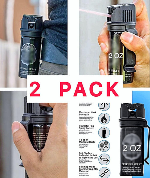 2 PACK -- 2 OZ FLIP TOP SAFETY SPRAYS