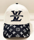 BLACK AND WHITE UNISEX ADJUSTABLE BASEBALL CAP