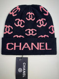 BLACK AND PINK WOMEN'S BEANIE