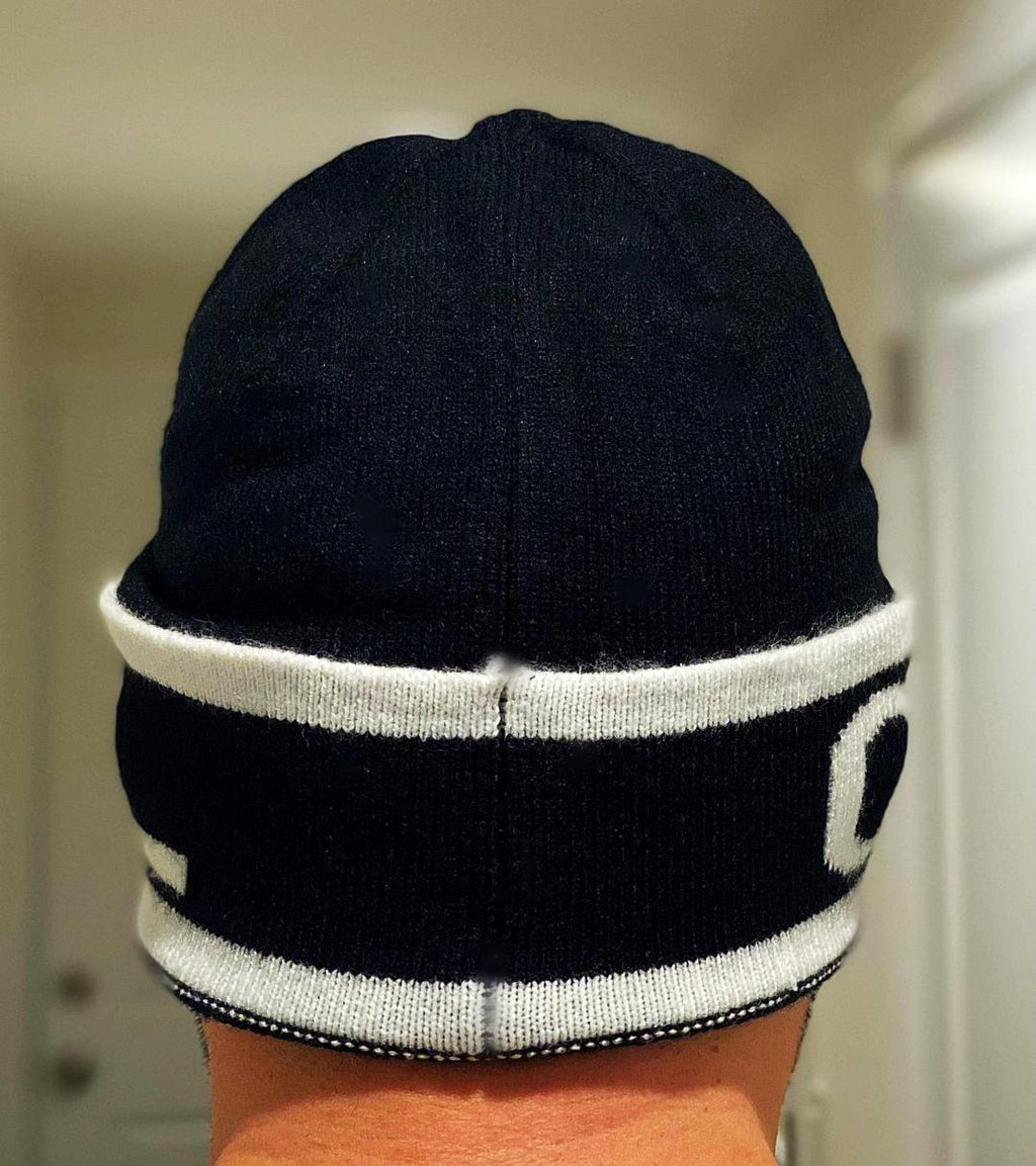 BLACK AND WHITE UNISEX BEANIE