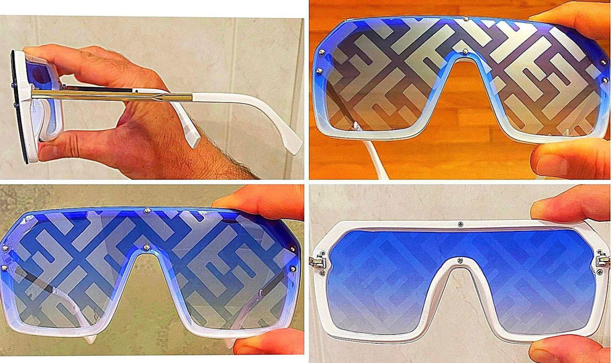 BLUE MIRRORED SUNGLASSES