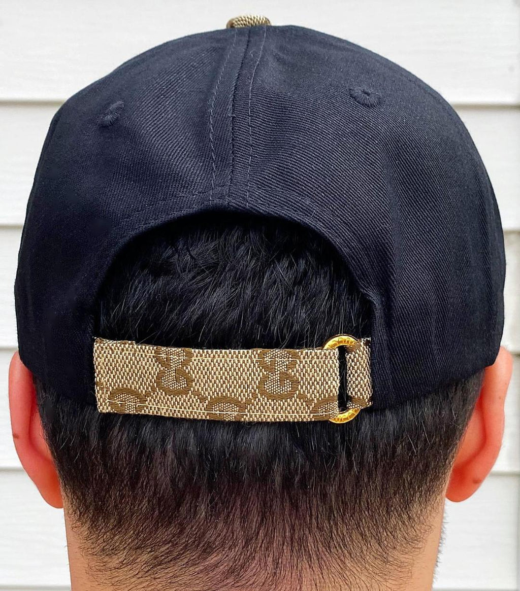 BLACK AND BROWN UNISEX ADJUSTABLE BASEBALL CAP