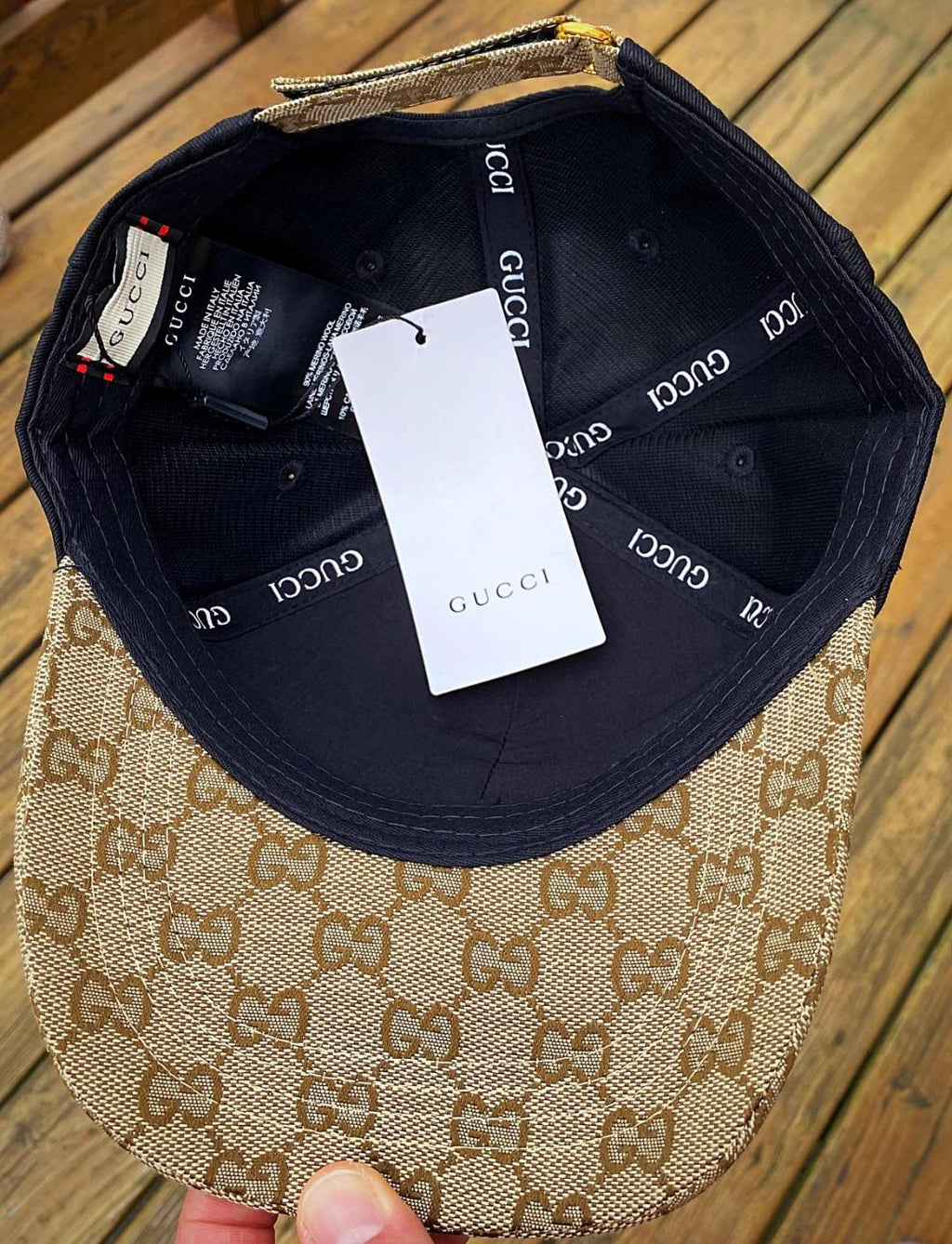 BLACK AND BROWN UNISEX ADJUSTABLE BASEBALL CAP